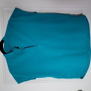 Rafaela Figs Oversized Scrub Top Color: Teal Size: XXS